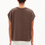 Braunes Bio-Baumwoll-T-Shirt mit Rundhalsausschnitt