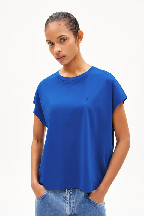 Nachhaltiges ARMEDANGELS INAARA Dynamo Blue T-Shirt in Blau
