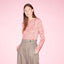 Rot/Pink Light Langarmshirt mit Printmuster