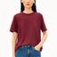 Lualaa T-Shirt Velvet Red von ARMEDANGELS, Regular Fit, Rundhalsausschnitt, Kurzarm, leichtes Jersey in sattem Weinrot