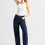 ASH Barrel Leg Cutline DAWN Denim, Frontansicht mittelhohe Taille, weite Oberschenkel und schmaler Saum, klassischer 5-Pocket-Stil