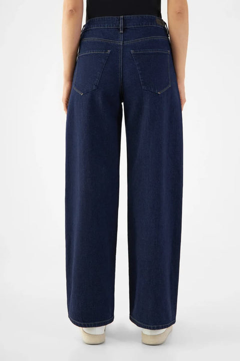Damenjeans mit Barrel-Leg-Passform aus Bio-Baumwolle