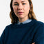 Babol Jumper blau, Materialdetail Alpaka-Merino-Strick