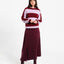 Babol Jumper rostrot-flieder gestreift von SUITE13LAB, Frontalansicht