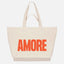 Bag AMORE 2.0 von NAVUCKO, robuste Canvas-Tasche mit AMORE-Motiv, zwei Henkellängen, Innentasche