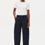 Barrel Leg Twill Pant von ARMEDANGELS in Night Sky Dunkelblau, Regular Fit, Barrel Leg Beinform, Mid Waist