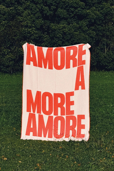 Baumwoll-Decke AMORE von NAVUCKO in Weiß und Rot, 140 x 200 cm, 100% Baumwolle OEKO-TEX zertifiziert