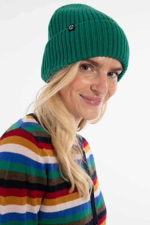 Grüne Merino Beanie aus 100 % Wolle von Danefæ