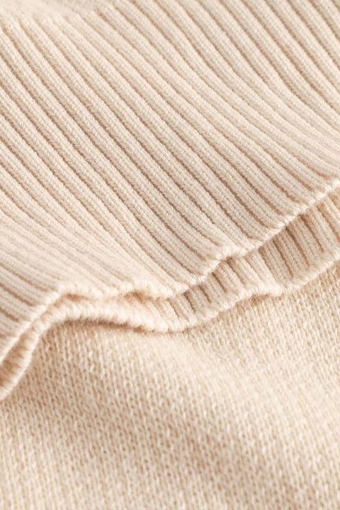 Baumwollcardigan Damen mit Beerenmuster und voluminösen Ärmeln