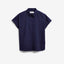 Nachhaltige ARMEDANGELS Damenbluse in Tinted Navy mit Knopfleiste