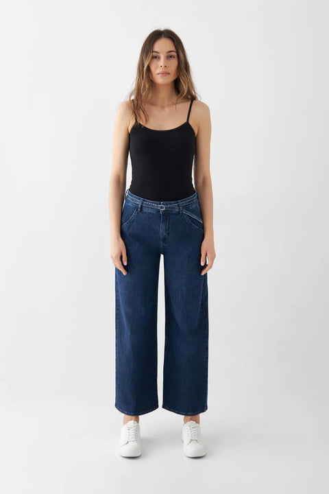 Weite Cropped Jeans von DAWN, moderne Passform, hoher Bund und bequemes Material