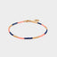 Armband Be Blush Lolli Mix 2 von Blush Indigo, Matsuno-Glasperlen in Indigo Blue, Glossy Pink und Gold in Vierer-Abständen