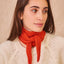 Leichter Kaschmirschal in Orange – Made in Italy