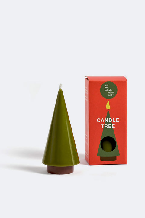 Handgefertigte Candle Tree S Olive Kerze aus 100% pflanzlichem Wachs