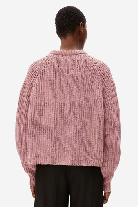 Grobstrick-Cardigan mit Rippstruktur und Knopfleiste