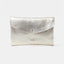 Clutch aus Leder in Metallic Champagne von ann kurz