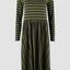 Gestreiftes Baumwollkleid von Danefae in Navy und Olive