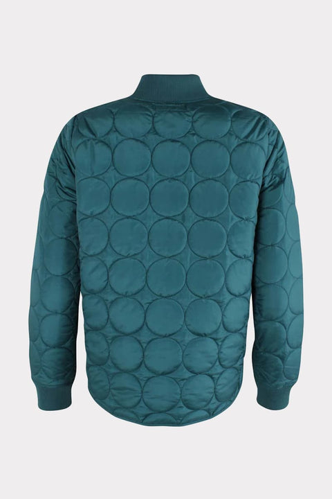 Danecando Thermo Jacket Dk Slate von Danefae in Blaugrün, gestepptes Muster, Rippbündchen an den Ärmeln