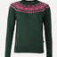 Danefae Danedoris Wollpullover in Dark Forest und Pink