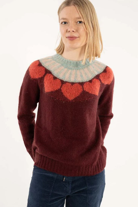 Danefae Alpaca Jaquard Sweater Multi aus weicher Wolle