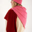 Großer Merinoschal 230x85 cm in Spicy Pink und Dunkelrost