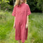 Danefolk Seersucker Dress Danefae – Detailansicht Brusttaschen und Knopfleiste am Ausschnitt, Seersucker-Struktur