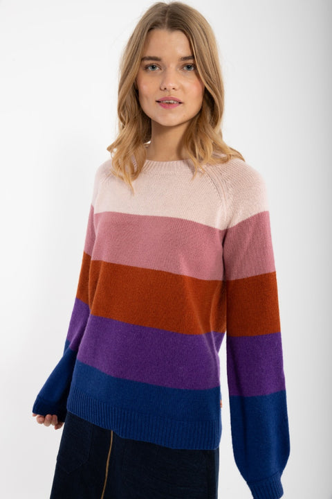 Danelisa Wool Sweater - Vorderansicht in Rose Beige und Altrosa
