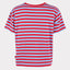 Danebasic Boxy Stripe Tee Svane Danefae, Frontansicht leicht oversized Boxy Schnitt, 100 % Baumwolle, alltagstauglich