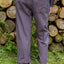 Danefunt Hose von Danefae, Loose Fit mit hoher Taille, lila-dunkelblau gestreift, 100 % Baumwolle