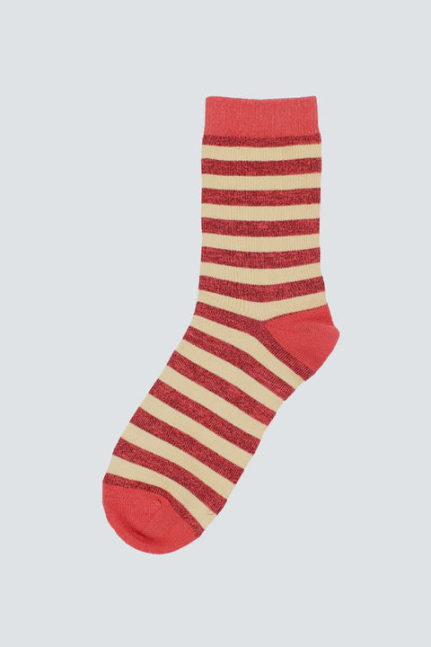 Glitzersocken Damen von Danefae in Orangebraun und Sandbeige