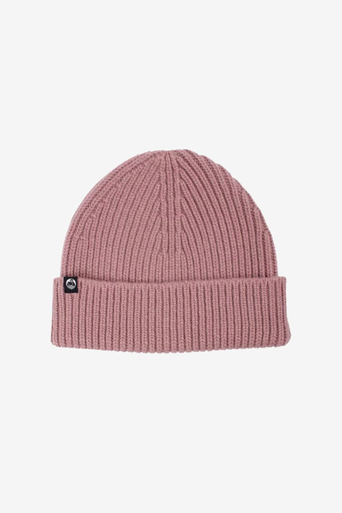 Danefae Beanie aus Merinowolle in Beige und Dk Rose