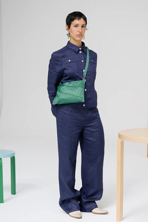 Susan Bijl The New Pouch David Medium grüne Umhängetasche