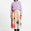 Dax Skirt Print Garden von SUITE13LAB, Midi-Rock aus Bio-Baumwoll-Mikrocord mit Blumen-Garten-Print, A-Linie, GOTS zertifiziert