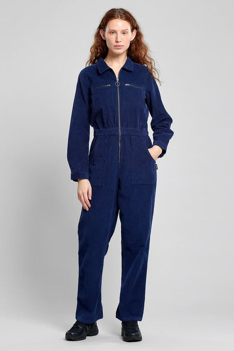 DEDICATED Overall Hultsfred Corduroy Navy aus Bio-Baumwolle