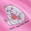 Close-Up of the Front Print on the Visby Best Lives T-Shirt in Mauve Pink