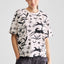 T-Shirt aus Bio-Baumwolle mit Papercut-Pferdeprint