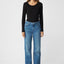 DAWN MORNING Straight Jeans aus Bio-Baumwolle im verwaschenen Blau