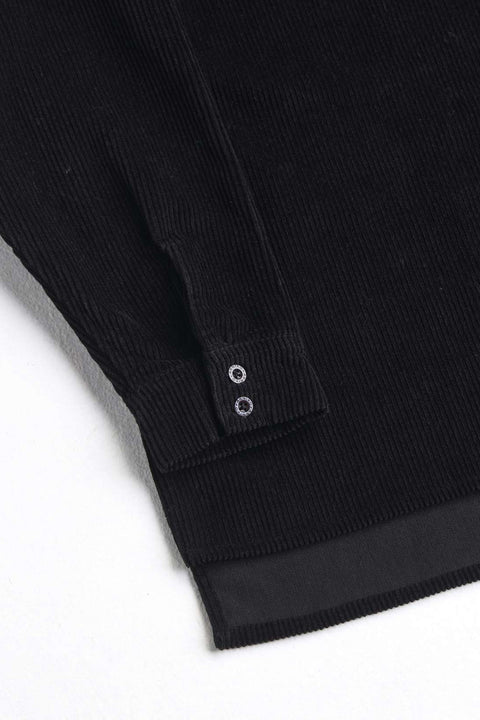 Tahira Shirt schwarz von Arniko, Materialdetail Cord-Stoff