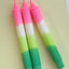Dip Dye Candle Set of 3 Made from Stearin in Pink Cream May Green and Petrol