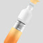 Dopper Steel Sunrise Yellow – Detailansicht leuchtender Farbverlauf von Gelb zu Orange, pulverbeschichteter Edelstahl