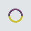 Double Color Ring Wild Lime/Purple Harvest von LULU Copenhagen, handbemalter Emaille-Ring, Limettengrün und Pflaume auf recyceltem Messing