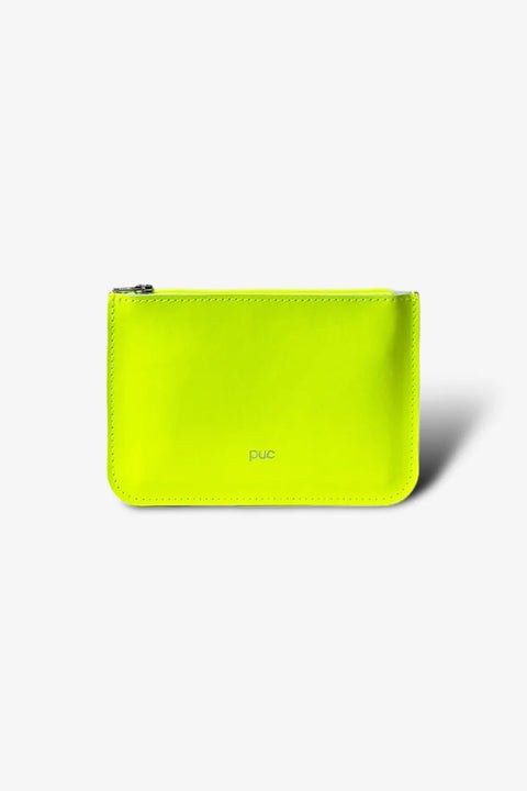 Easy Wallet Big aus Leder in fluoreszierendem Gelb