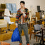The New Shopping Bag Mono Yves Large Susan Bijl, zusammengefaltet, kompaktes Format aus recyceltem Nylon