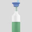Dopper Steel 350 ml Fresh Green x Flip Straw, Edelstahl-Trinkflasche in Frischgrün mit aufklappbarem Flip Straw Deckel