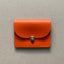 Praktisches Portemonnaie aus Leder in Orange