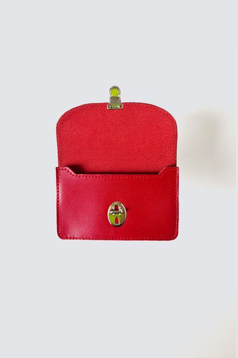 Papoutsi Geldbörse Borsa Small Kirschrot – handgefertigtes Leder-Portemonnaie aus Berlin