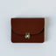 Papoutsi BORSA Geldbörse Medium in Braun, geschlossen – Rindleder, 10 × 13,5 cm, Made in Berlin