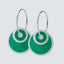 HALO Duo Ohrringe - Elegantes Porzellan mit Meeresgrün