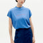 Blaues "Here Comes the Sun" T-Shirt von Thinking Mu aus Bio-Baumwolle