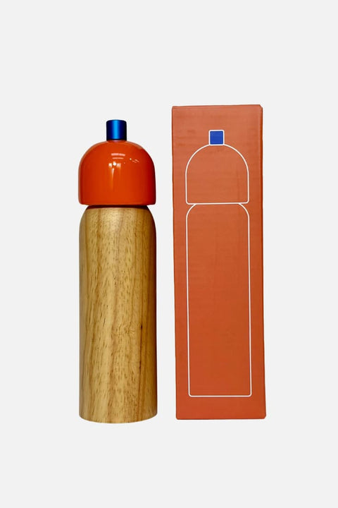 MÆGEN Salz- und Pfeffermühle Orange & Blau, mittelgroße Version, 19 cm, Kautschukholz